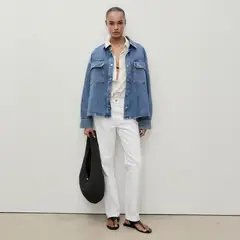 MANGO - Jeans Rectos Tiro Medio Mujer