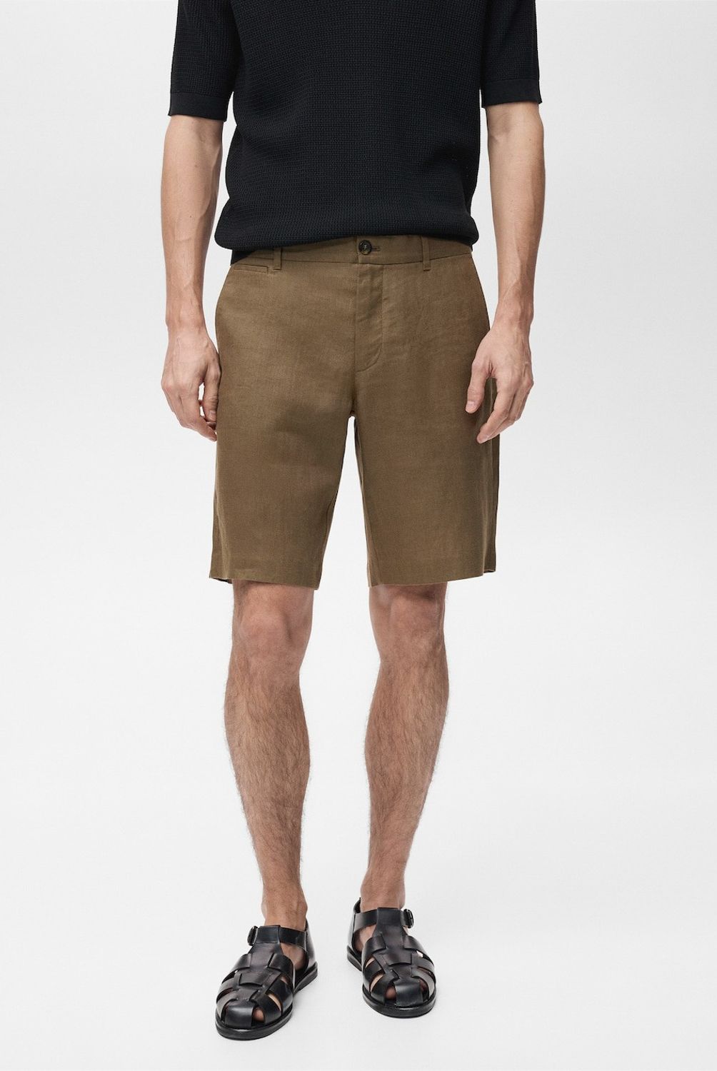 MANGO MAN - Bermudas Carp 100% Lino Slim Fit Hombre Mango Man