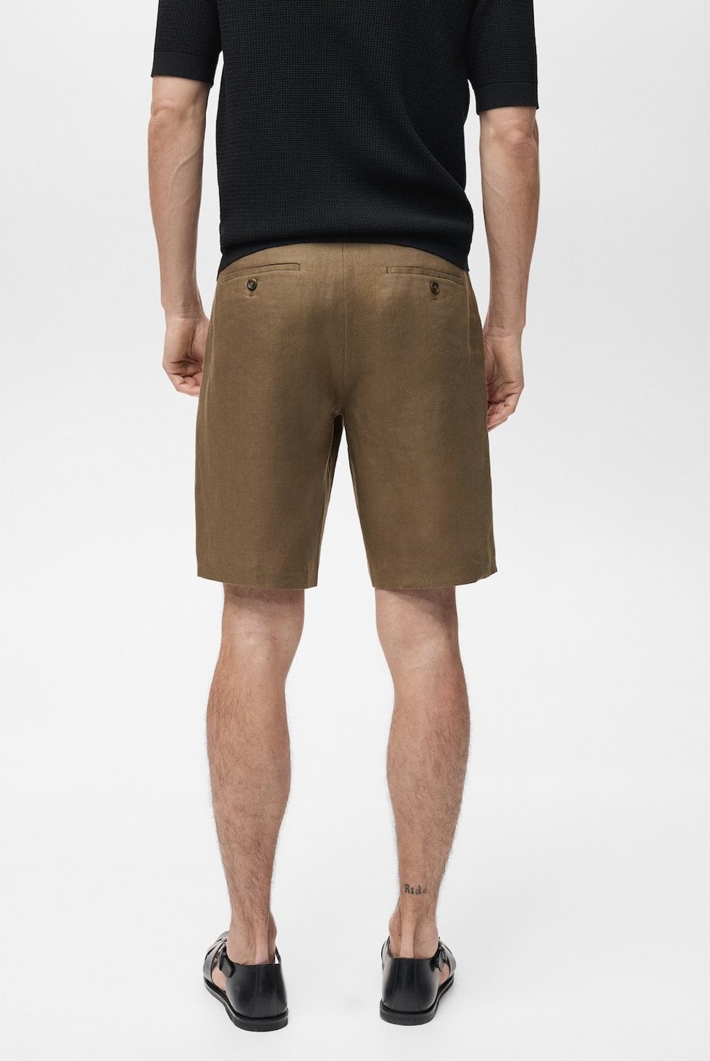 MANGO MAN - Bermudas Carp 100% Lino Slim Fit Hombre Mango Man
