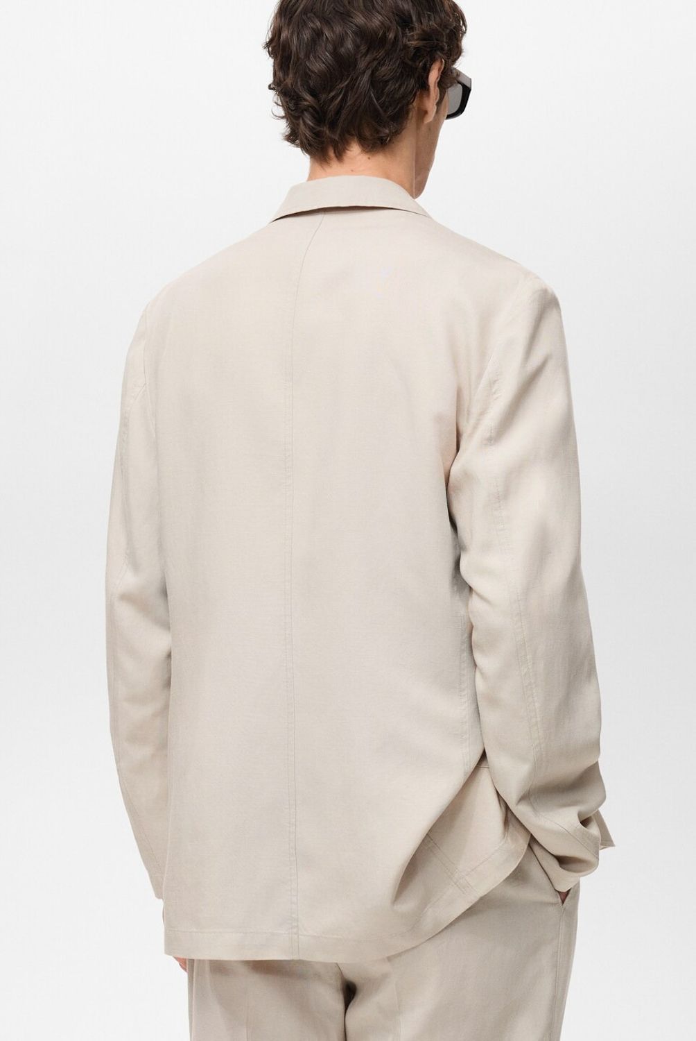 MANGO MAN - Blazer Delave Slim Fit Lino Hombre Mango Man
