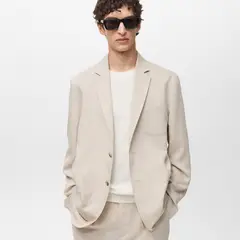 MANGO MAN - Blazer Slim Fit Lino Hombre