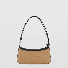 MANGO - Bolso Hombro Fibra Natural Mujer