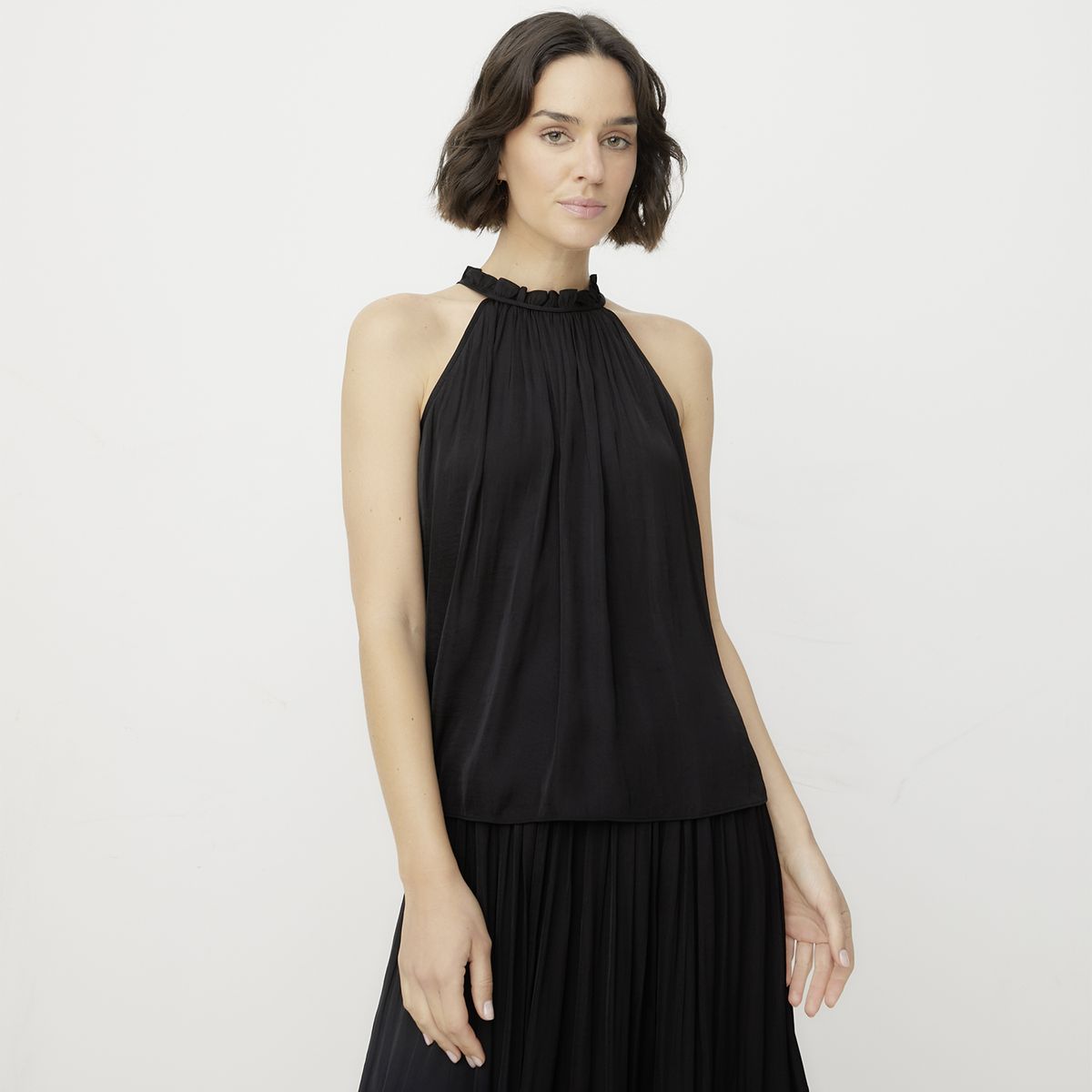 MAISON 123 - Blusa Pilar Lisa Manga Corta Mujer Maison 123