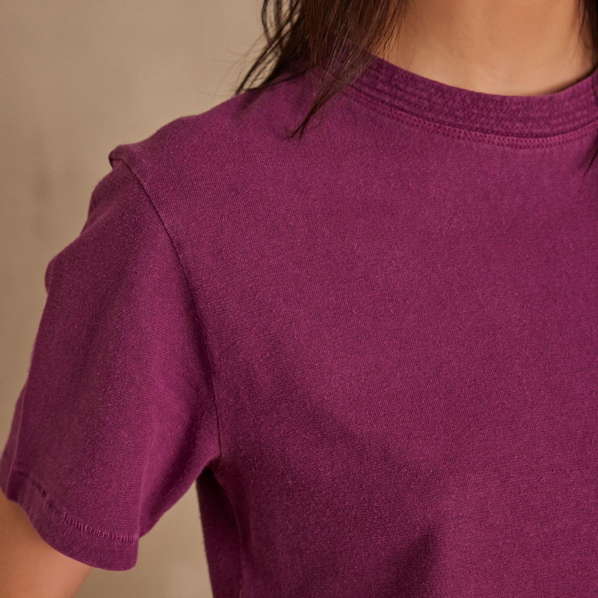 MAISON 123 - Polera Alizee Lisa Manga Corta Mujer Maison 123