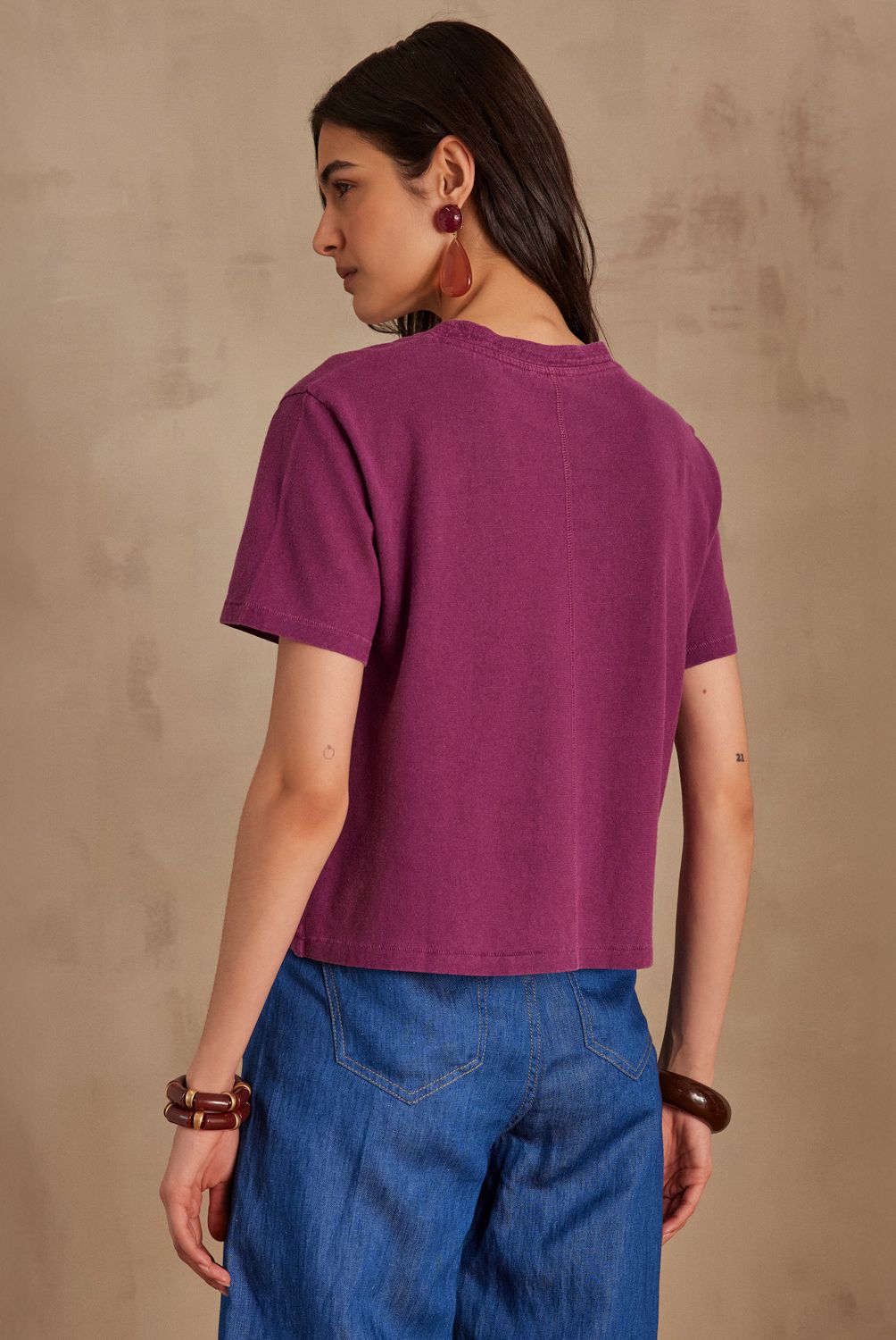 MAISON 123 - Polera Alizee Lisa Manga Corta Mujer Maison 123