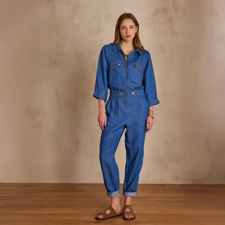 MAISON 123 Enterito Denim Mujer