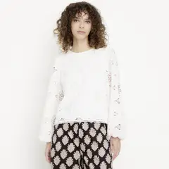 MAISON 123 - Blusa Palma Lisa Manga Larga Mujer