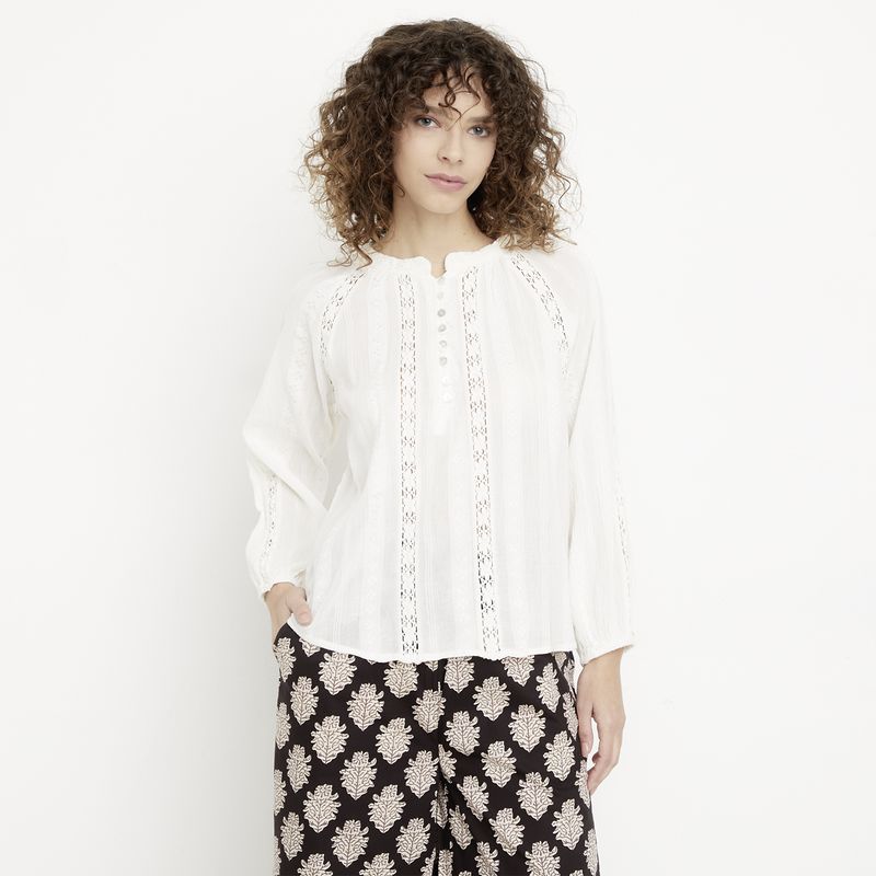 MAISON 123 - Blusa Cherryna Lisa Algodón Mujer Maison 123