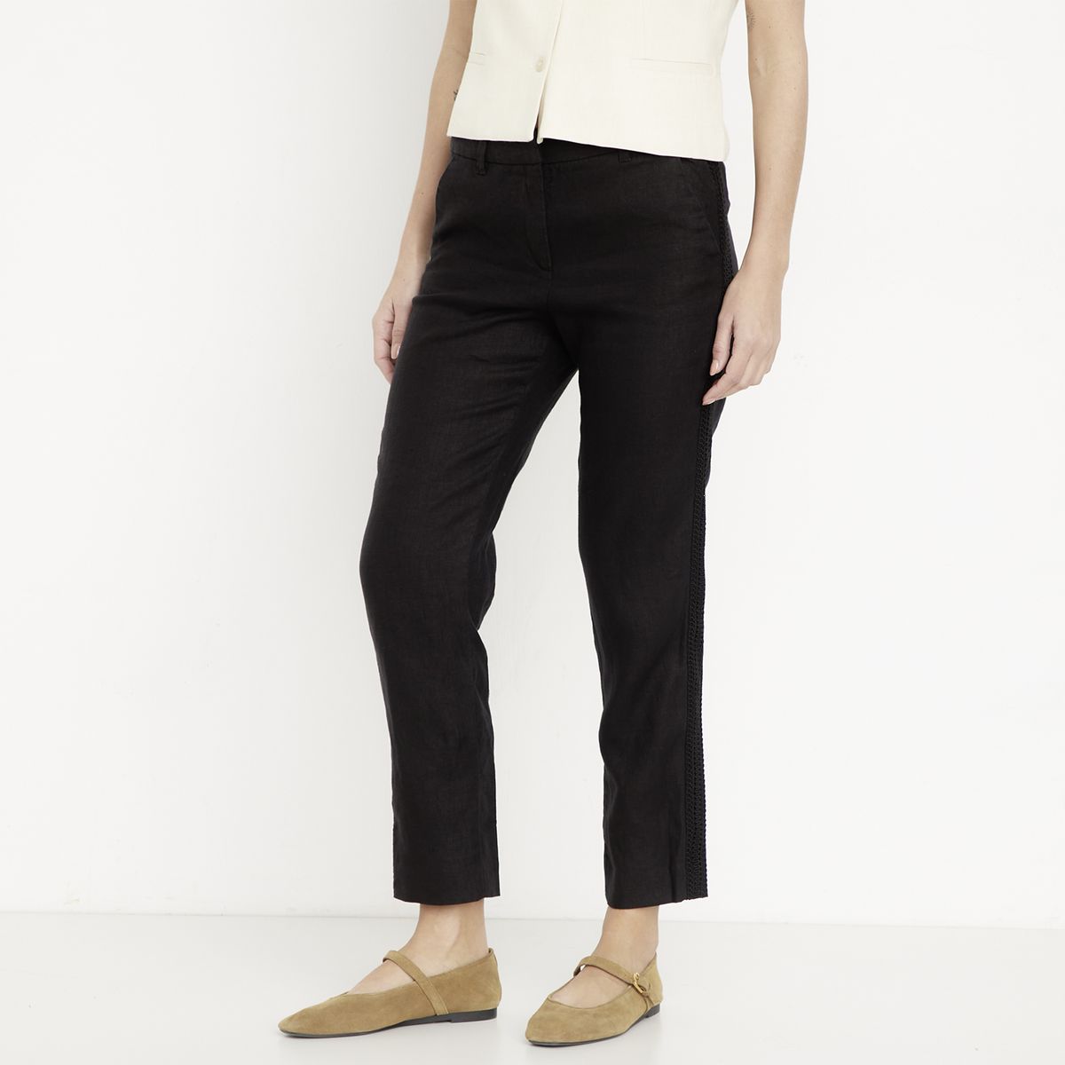 MAISON 123 - Pantalón Paolo 100% Lino Mujer 123