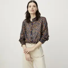 MAISON 123 - Blusa Colette Estampada Algodón Mujer