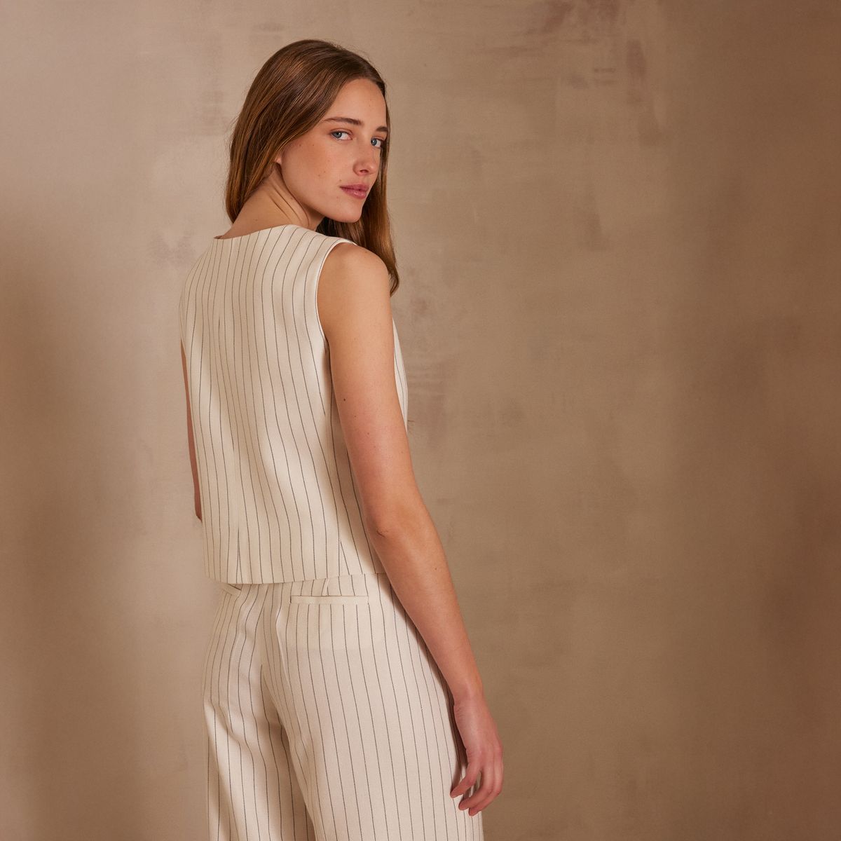 MAISON 123 - Vest Sastrero Rayas Mujer 123