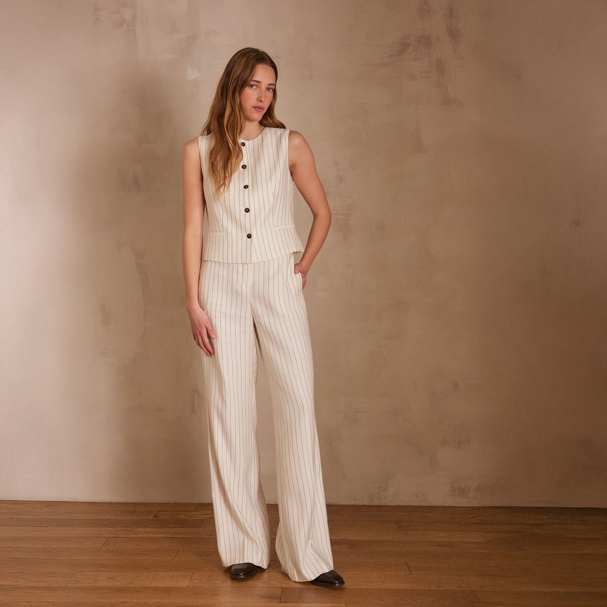 MAISON 123 - Vest Sastrero Rayas Mujer 123