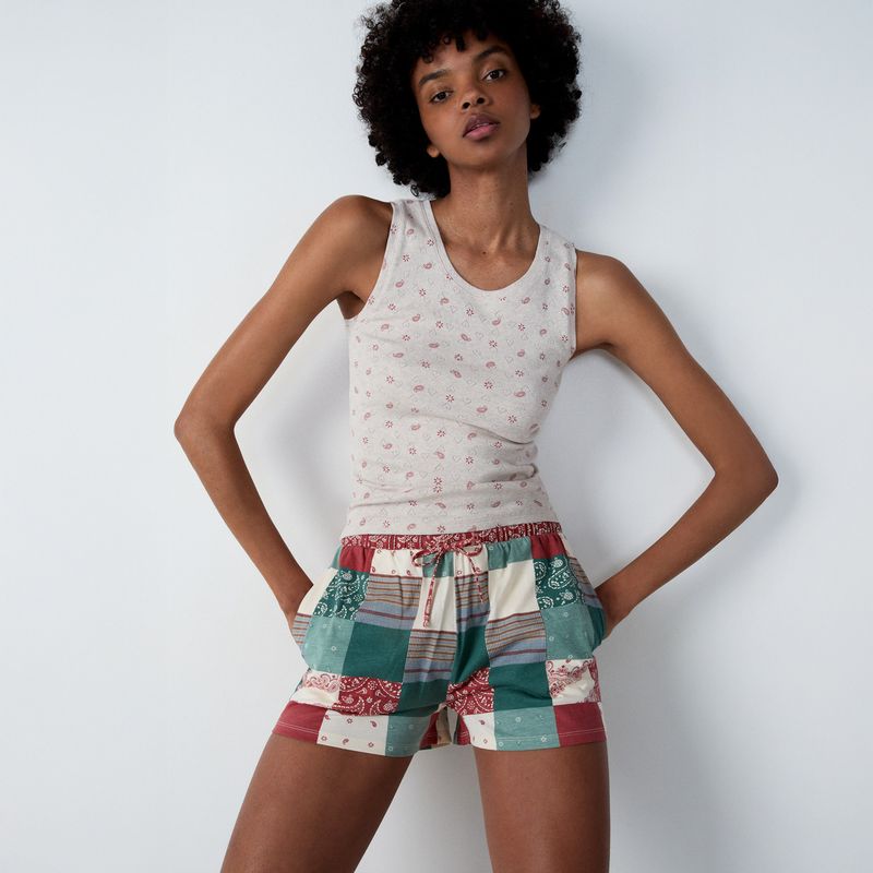 ETAM - Short de Pijama Bedford Mujer Etam