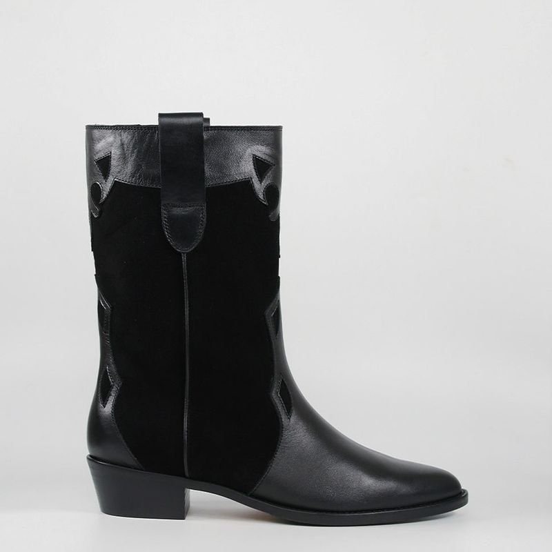 CUCHY - Bota Mujer Cuero Negro Cuchy