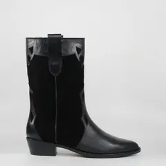 CUCHY - Bota Mujer Cuero Negro