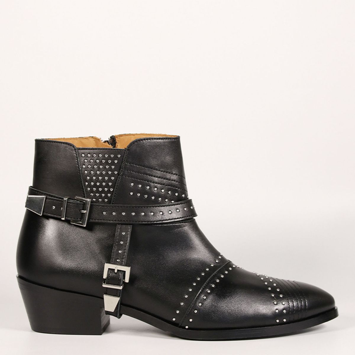 CUCHY - Botín Mujer Cuero Negro Cuchy