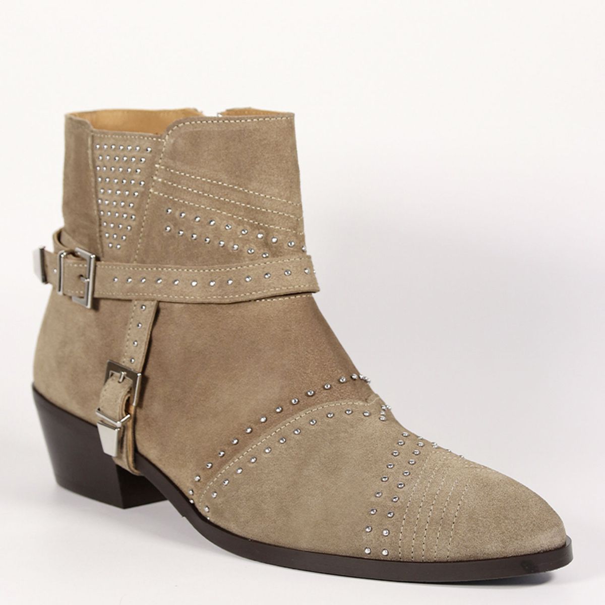 CUCHY - Botín Mujer Cuero Beige Cuchy