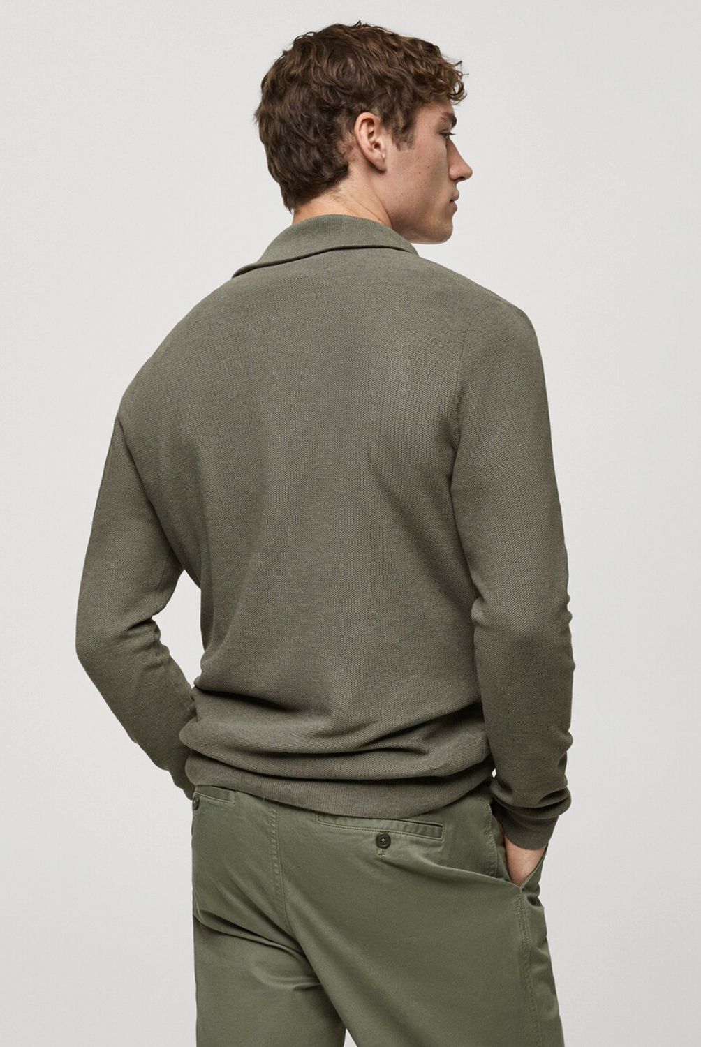 MANGO MAN - Sweater Microestructura Cuello Cremallera Hombre Mango Man