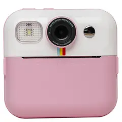 SOLIGOR - Camara Infantil Rosada con Impresión Instantanea + Lapices Para Colorear