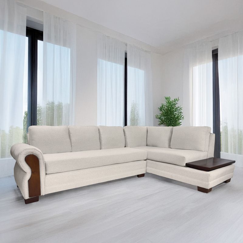 LIVING MARKET - Seccional Michigan Res Lino Beige Derecho Living Factory