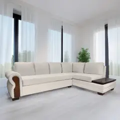 LIVING MARKET - Seccional Michigan Res Lino Beige Derecho Living Factory