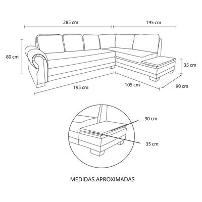 Imagen 2 del producto Seccional Michigan Res Lino Derecho