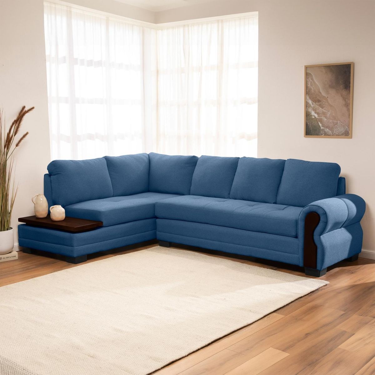 LIVING FACTORY - Sofá Seccional Michigan Res Lino Izquierdo Living Factory