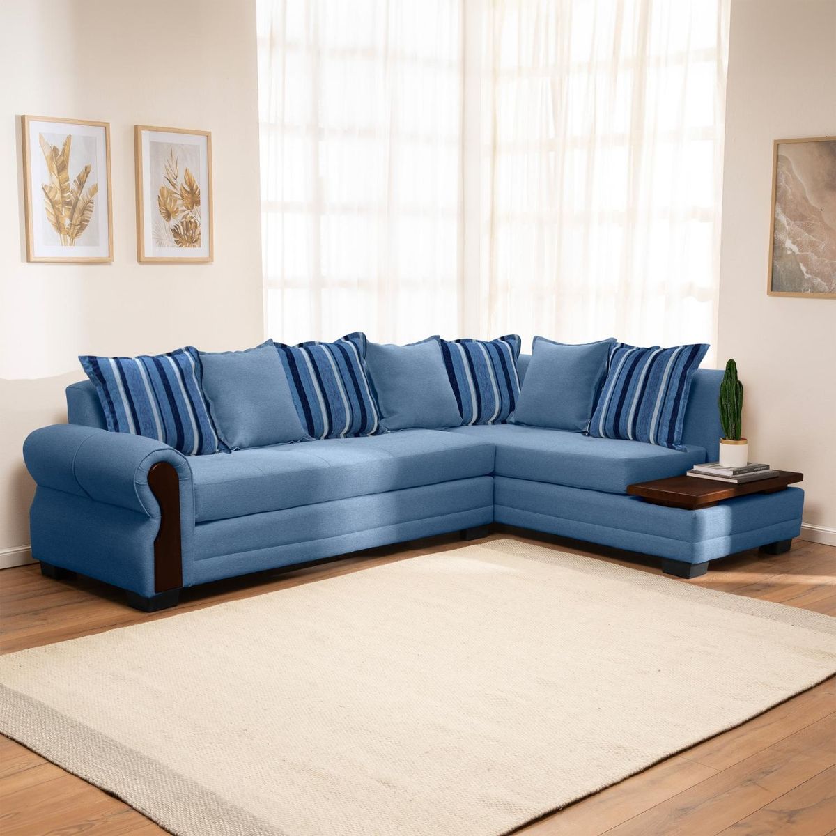 LIVING FACTORY - Sofá Seccional Dakota Res Lino Derecho Living Factory