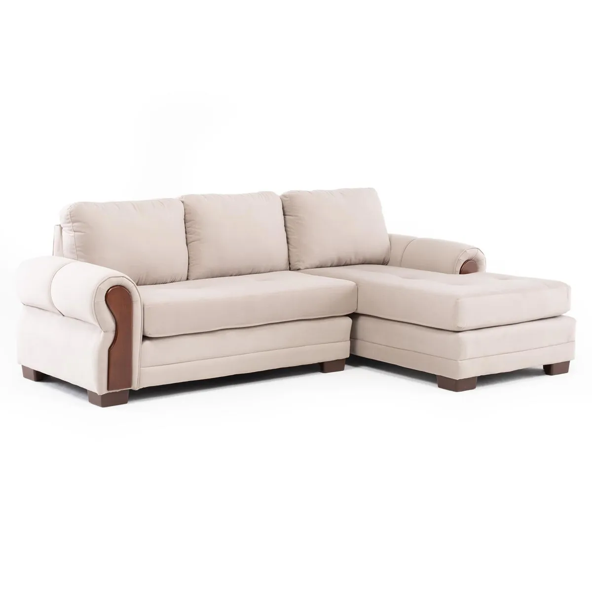 LIVING FACTORY - Sofá Seccional Oregon Res Felpa Derecho Living Factory