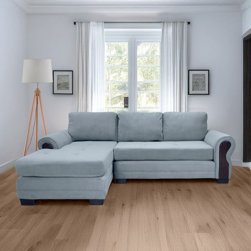 LIVING MARKET - Seccional Oregon Res Felpa Gris Izquierdo Living Factory