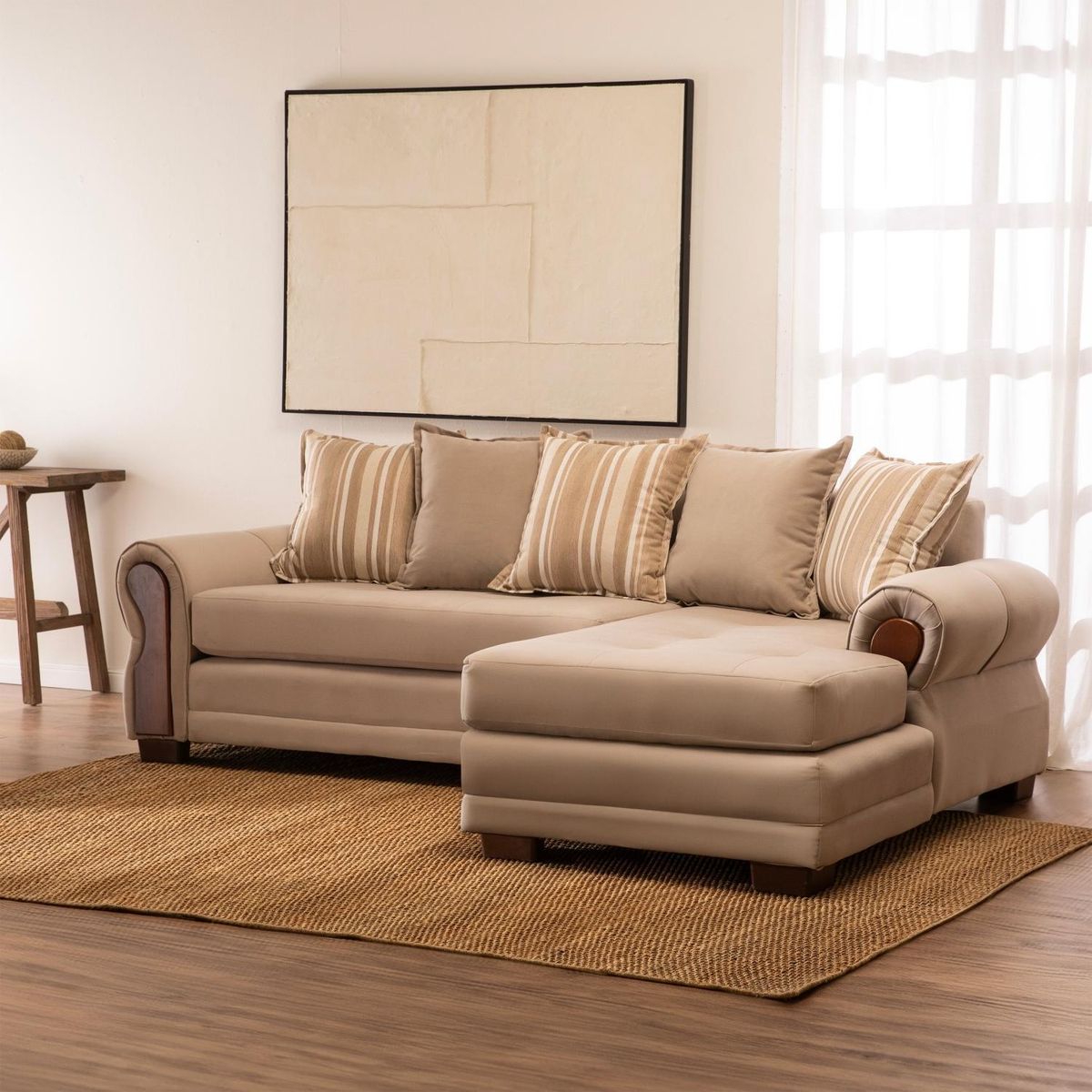 LIVING FACTORY - Sofá Seccional Arizona Res Felpa Derecho Living Factory