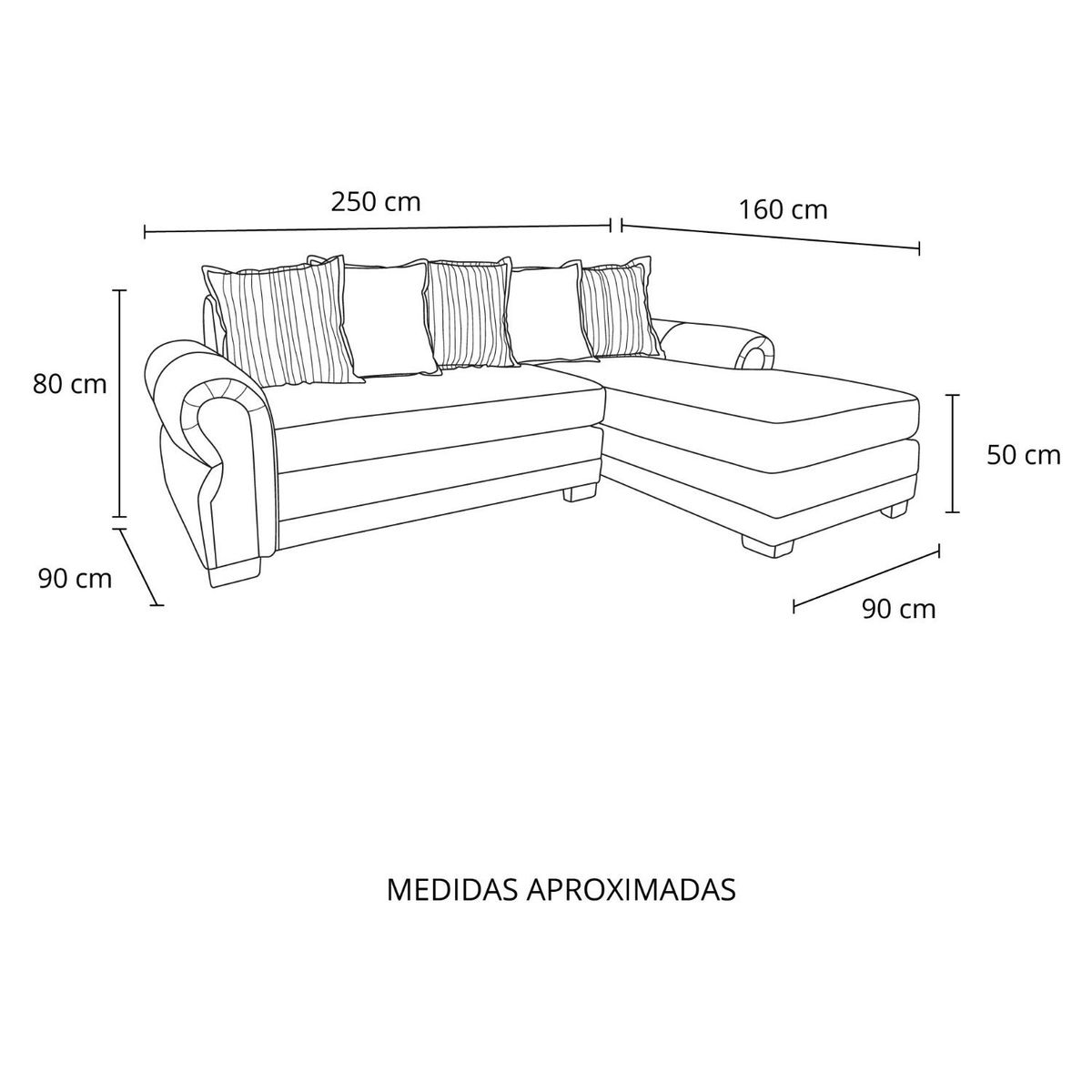 LIVING FACTORY - Sofá Seccional Arizona Res Felpa Derecho Living Factory