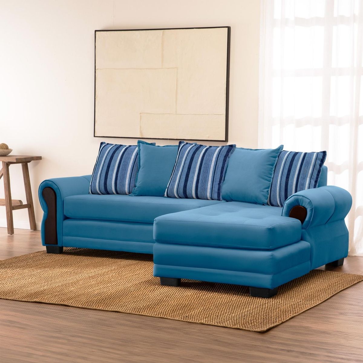 LIVING FACTORY - Sofá Seccional Arizona Res Felpa Derecho Living Factory