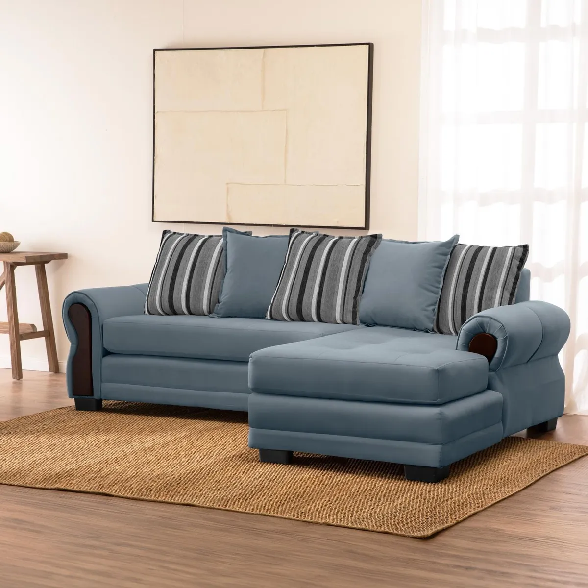 LIVING FACTORY - Sofá Seccional Arizona Res Felpa Derecho Living Factory