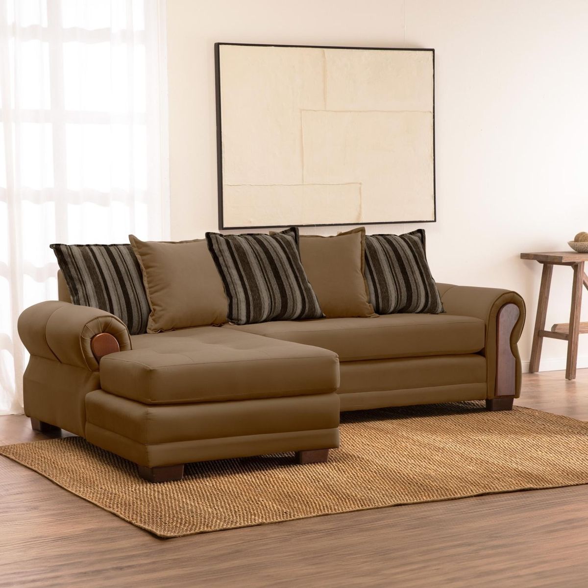 LIVING FACTORY - Sofá Seccional Arizona Res Felpa Izquierdo Living Factory