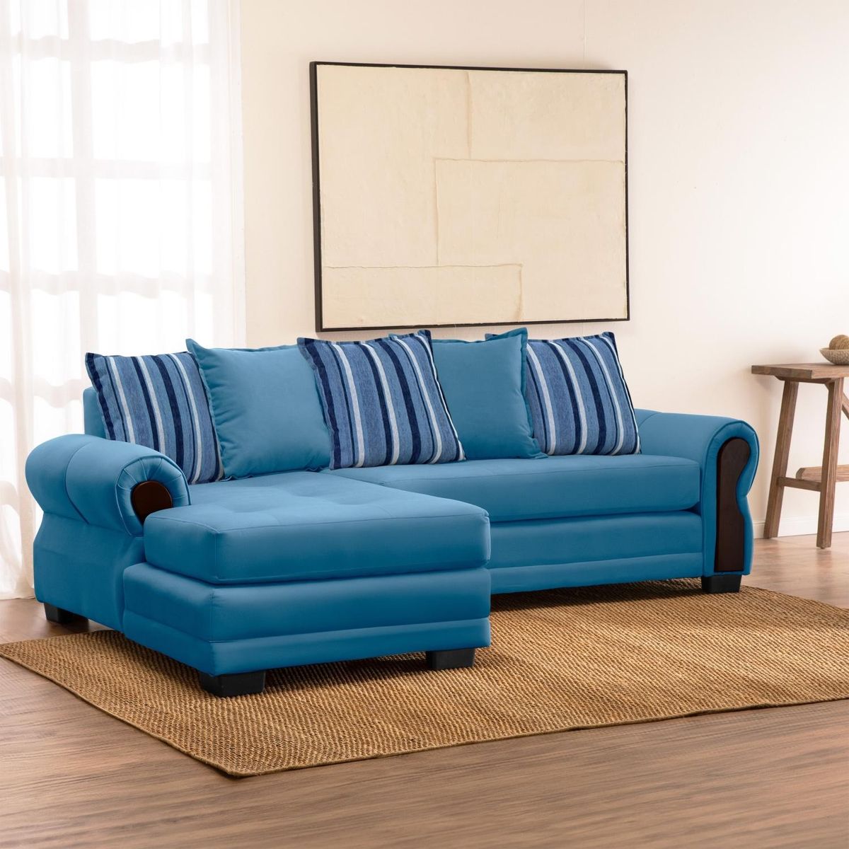 LIVING FACTORY - Sofá Seccional Arizona Res Felpa Izquierdo Living Factory