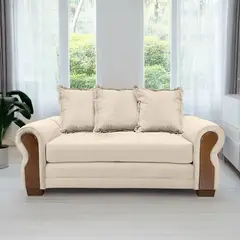 LIVING MARKET - Sofá Arizona Res Felpa Beige 2 Cuerpos Living Factory