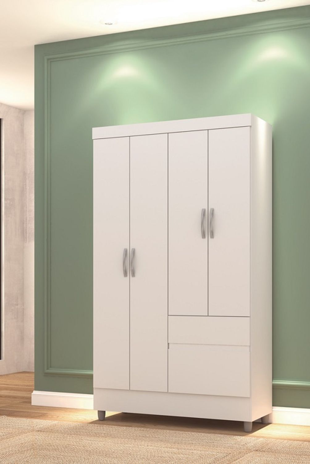 JDO & DESIGN - Clóset 4 Puertas 2 Cajones Blanco Jdo & Design