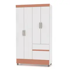 JDO & DESIGN - Clóset 4 Puertas 2 Cajones Blanco Rosa