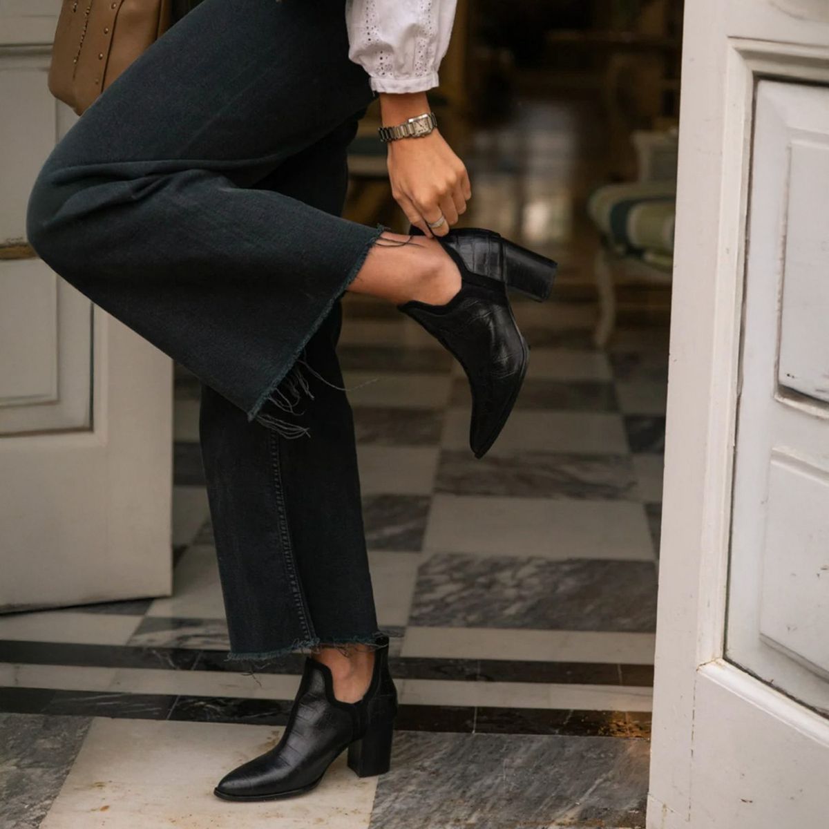 MICUIR - Botín Mujer Cuero Negro Micuir