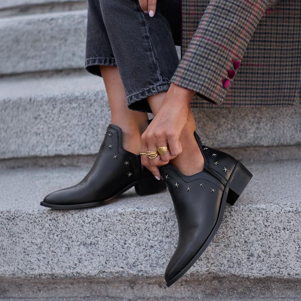 MICUIR - Botín Mujer Cuero Negro Micuir