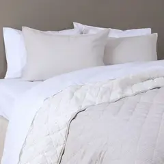 FABRICS - Quilt Waffle Sherpa Super King Beige