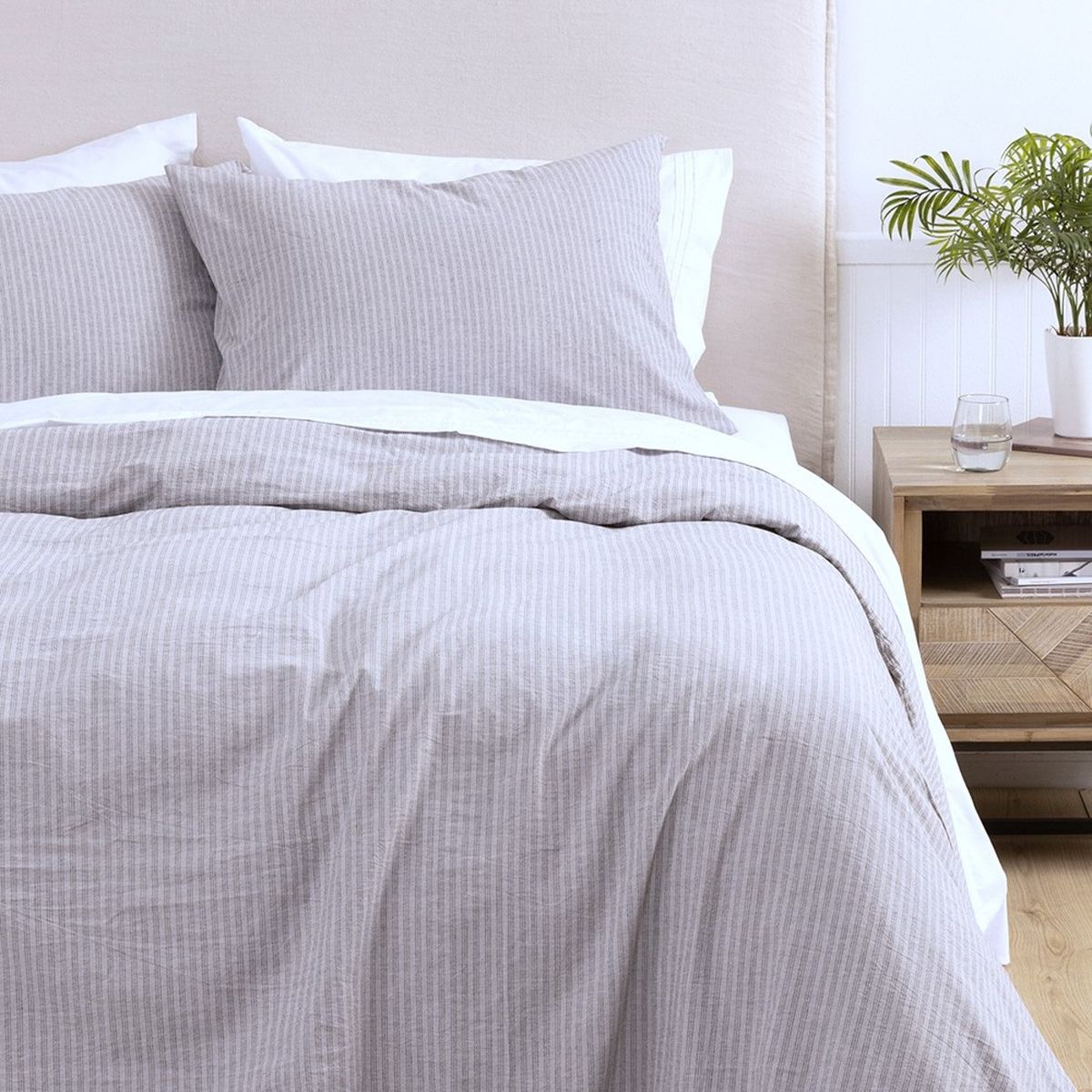 FABRICS - Funda Plumón Derby 2 Plazas Gris FABRICS