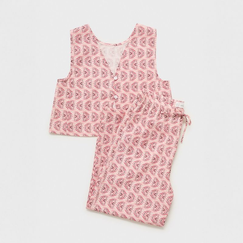 MANGO KIDS - Pantalón Algodón Estampado Niña Mango Kids