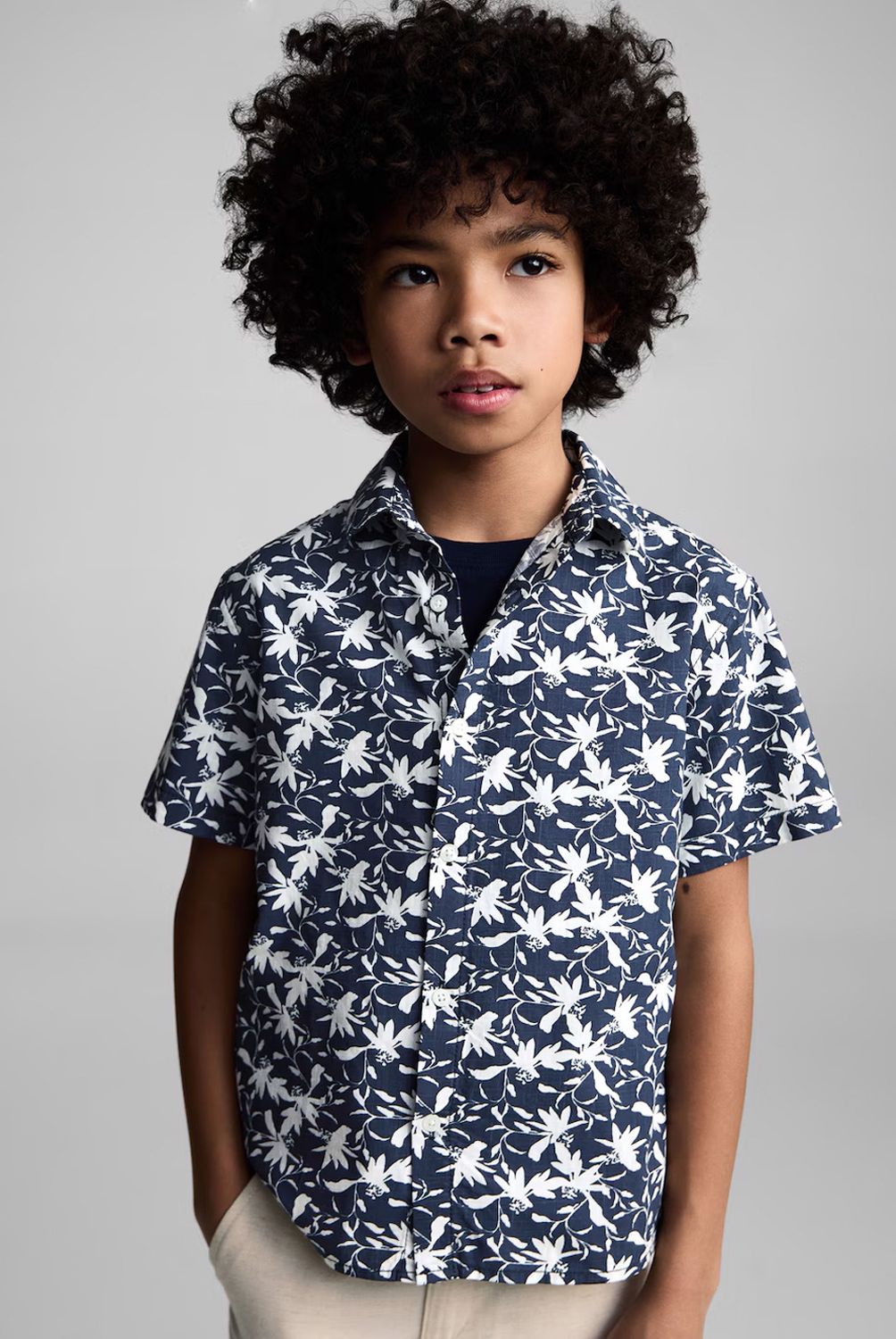 MANGO KIDS - Camisa Estampado Tropical Niño Mango Kids