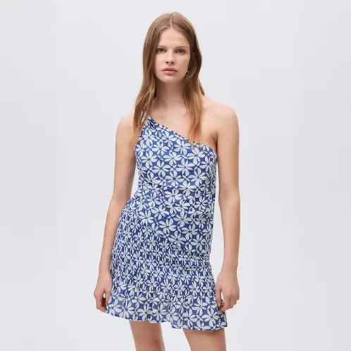 MANGO TEEN - Falda Estampada Fruncida Mujer