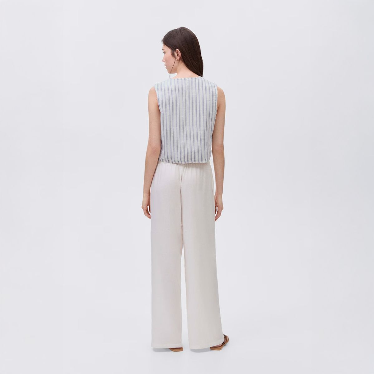 MANGO TEEN - Chaqueta Traje Rayas Mujer Mango