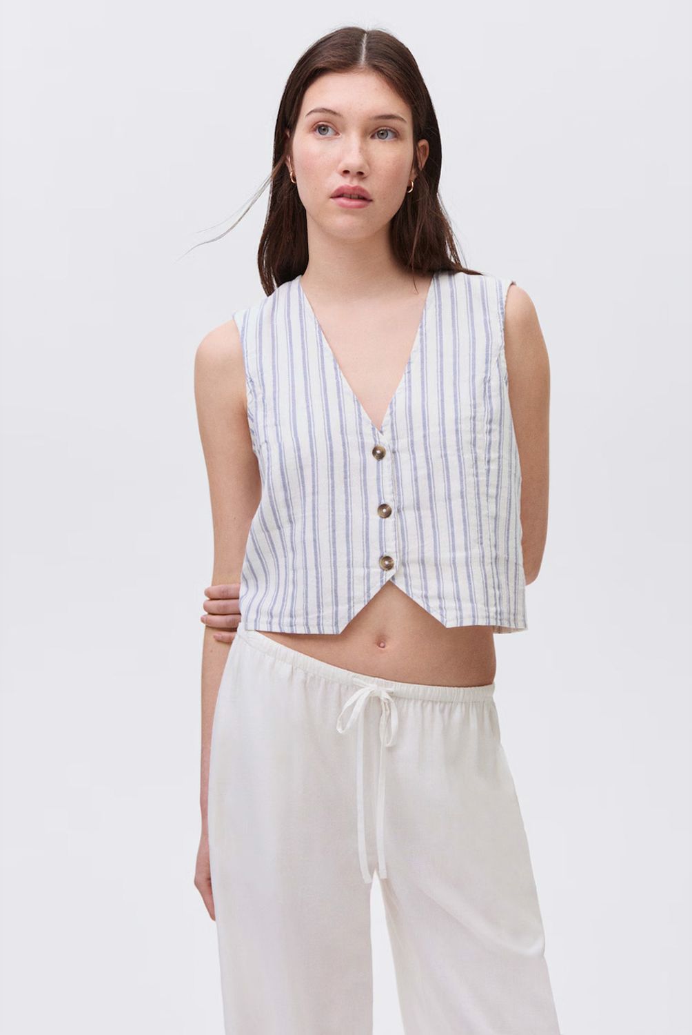  - Chaqueta Traje Rayas Mujer Mango