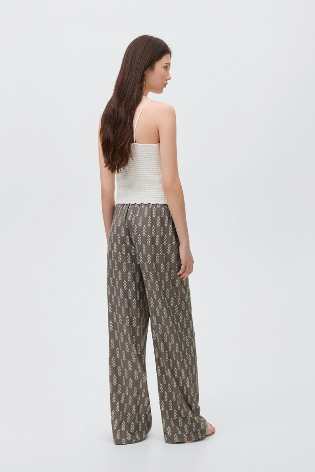 MANGO TEEN - Pantalón Recto Estampado Mujer Mango Teen