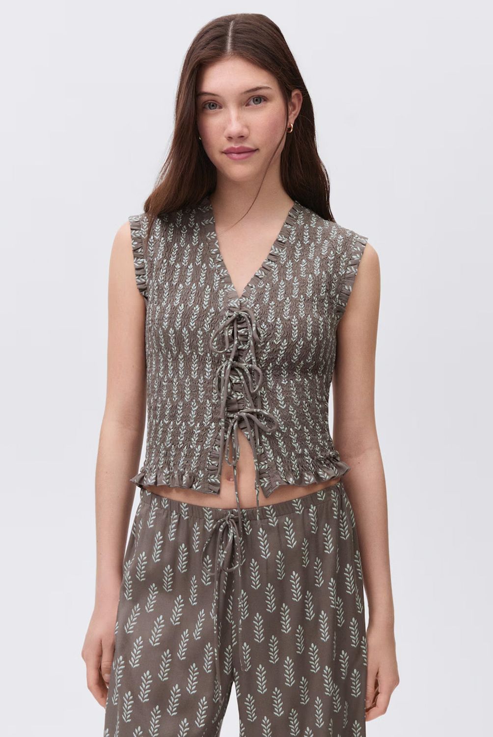 MANGO TEEN - Blusa Fruncida Lazos Mujer Mango Teen